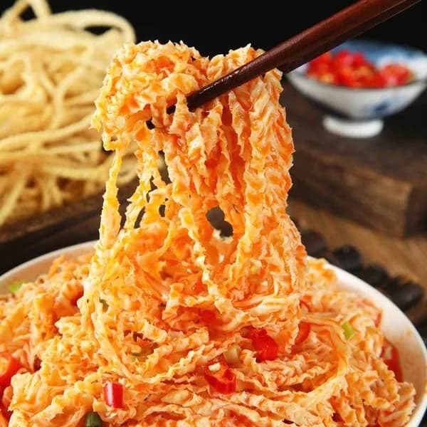 Соевые продукты, искусственное мясо, нити из сои, для салатов и горячего горшка