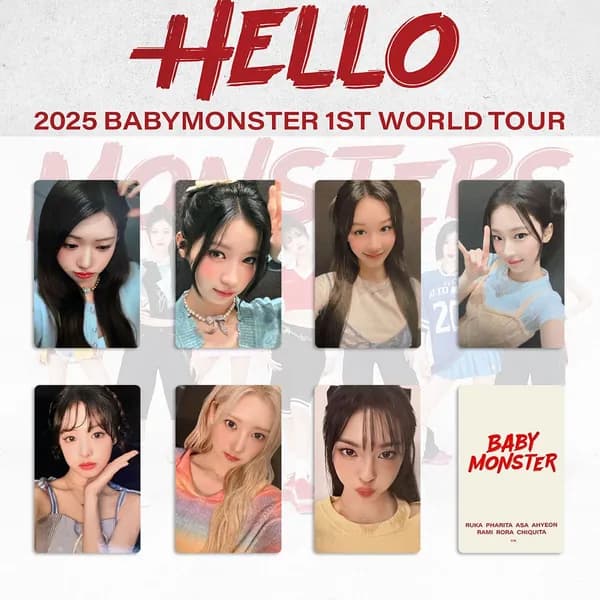 Карточки BABYMONSTER K-pop карточки коллекционные кпоп карты 5.4*8.6cm 7 шт