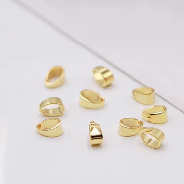 Соединительная застежка для подвески, медь с позолотой 14K, 7 мм, 10 шт.