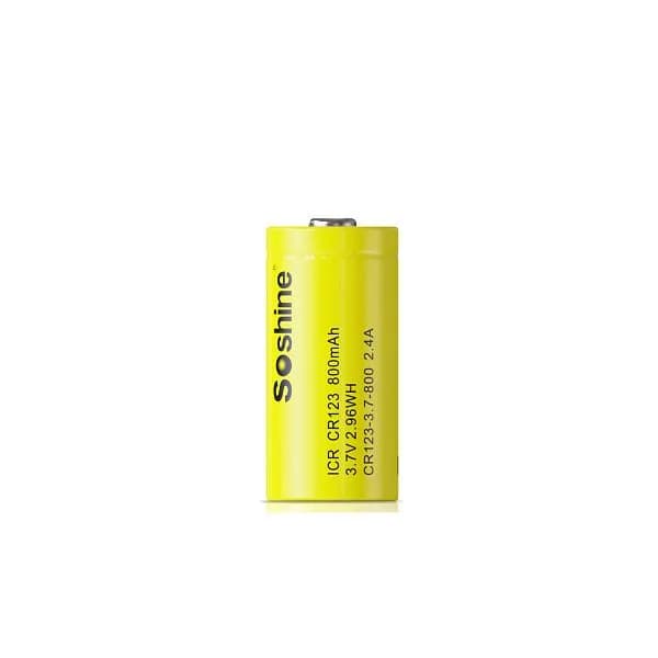 Аккумулятор Li-ion Soshine ICR 16340 CR123 3.7 v 800 mAh (2 штуки)