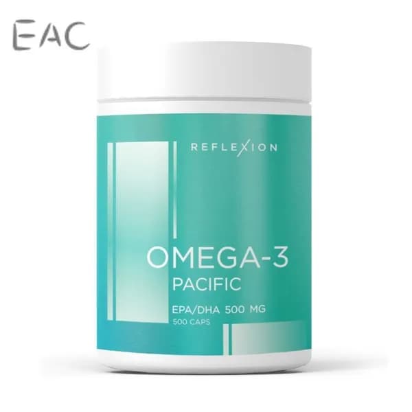 Омега 3 500 мг, 500 капс, Reflexion Omega-3 Pacific EPA/DHA, Рыбий жир для женщин мужчин детей
