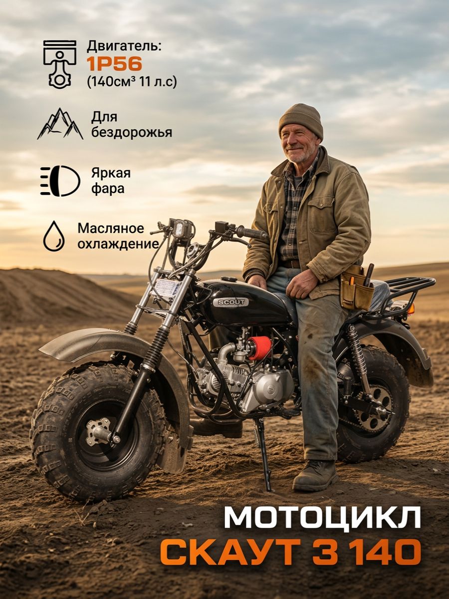 Мотоцикл внедорожный СКАУТ-3-140