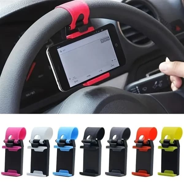 Универсальный автомобильный держатель для телефона с креплением на руль
