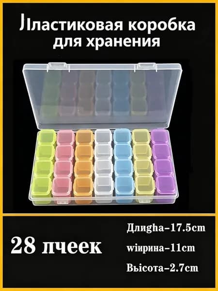 Контейнер для хранения вещей длина 17.5 см, ширина 2.7 см, высота 11 см.