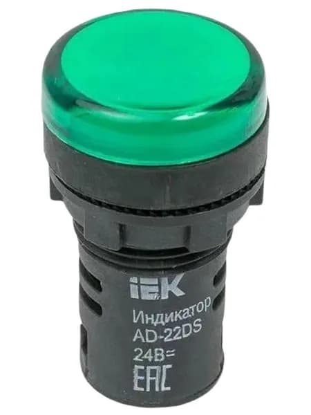 Индикатор светосигнальный со светодиодной матрицей AD-22DS BLS10-ADDS-024-K06, зеленый, 24B, 1 шт.