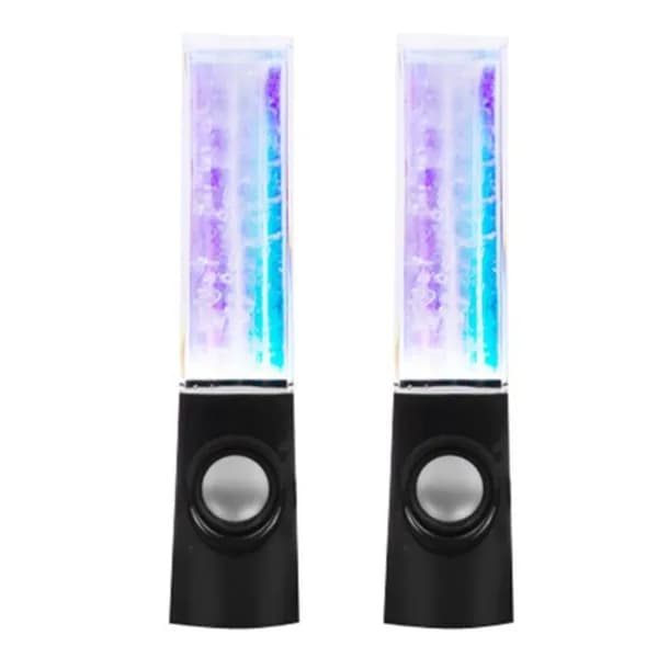 Музыкальная колонка с танцующим фонтаном и "led"-подсветкой, портативная usb-колонка 2 шт для пк/ноутбука/телефона.