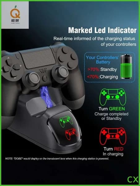 Док-станция для зарядки 2 геймпадов PS4 (Pro/Slim) беспроводное зарядное устройство для контроллеров DualShock 4