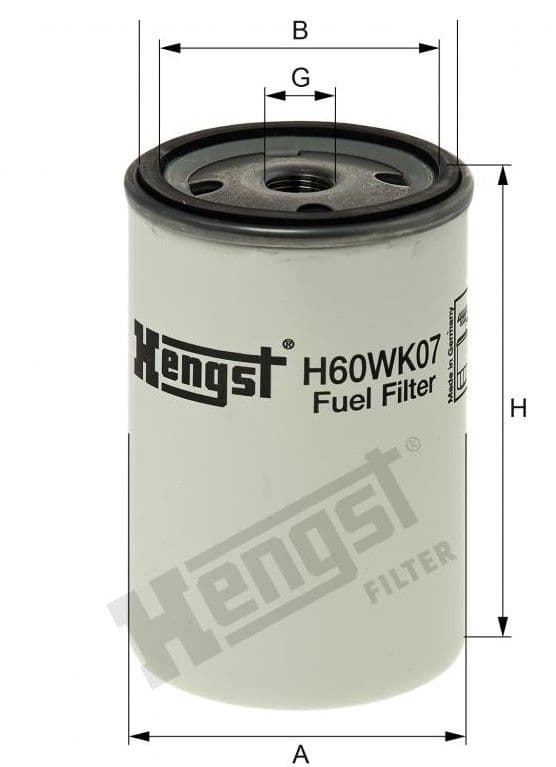 Фильтр топливный тонкой очистки (Iveco/Volvo FL/Scania,MAN) Hengst H60WK07 аналог 1907640/466987