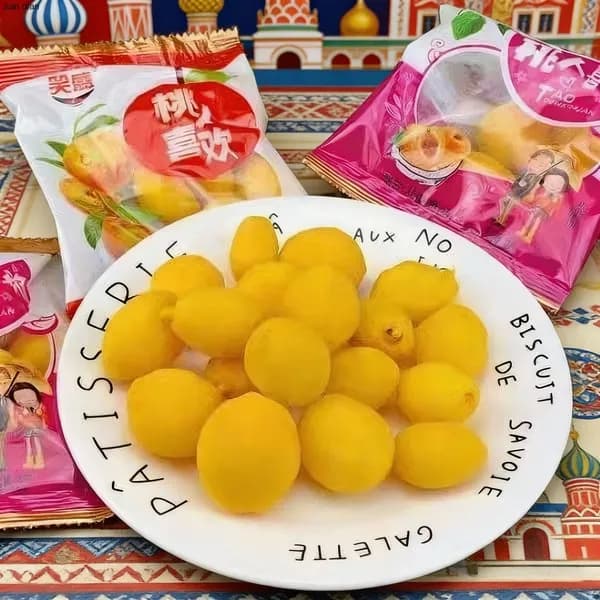 Китайская закуска из кислого, сладкого, хрустящего персика, Медового персика 30 г*3Bags Hyp01