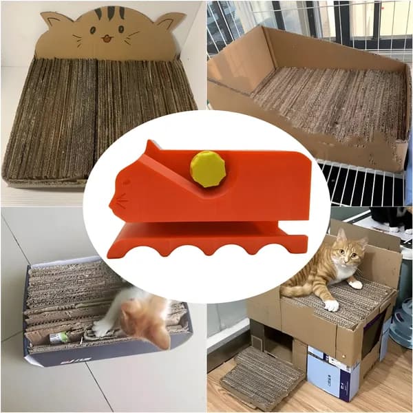 BESTSKY Инструмент для резки картона для когтеточек для кошек, 3D-печатный резак, DIY инструмент для создания картонных когтеточек.