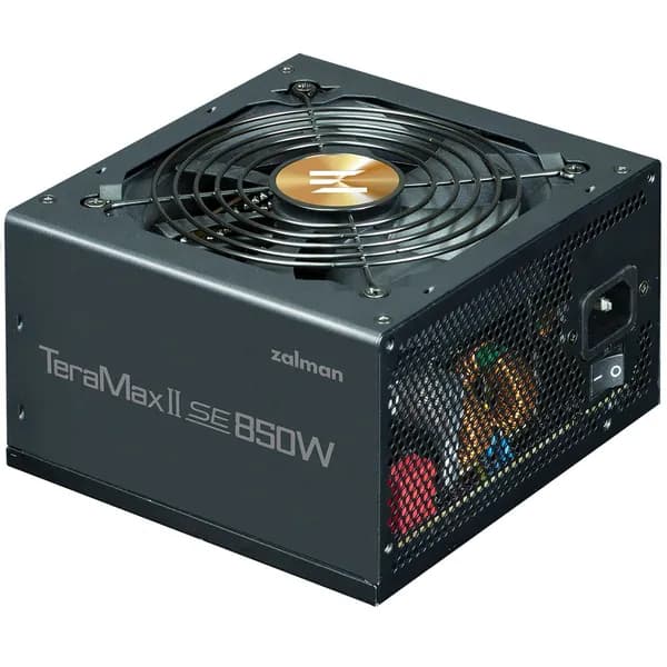 Блок питания для ПК Zalman 850W 80+Gold,C14 (для кабеля C13),100...240 В AC, Поддержка PCIe 5.1 (ZM850-TMX2SE)