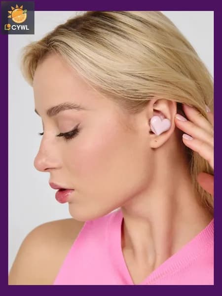 Наушники беспроводные с микрофоном, Bluetooth, USB Type-C, розовый