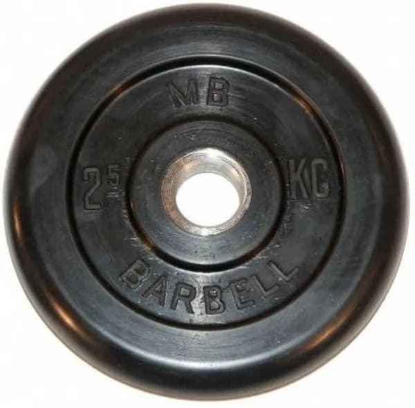 Диск MB Barbell для штанги и гантелей 2,5 кг, с металлической втулкой, посадочный диаметр 26 мм