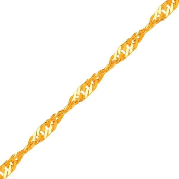 Браслет сингапур из красного золота 375 пробы 585GOLD
