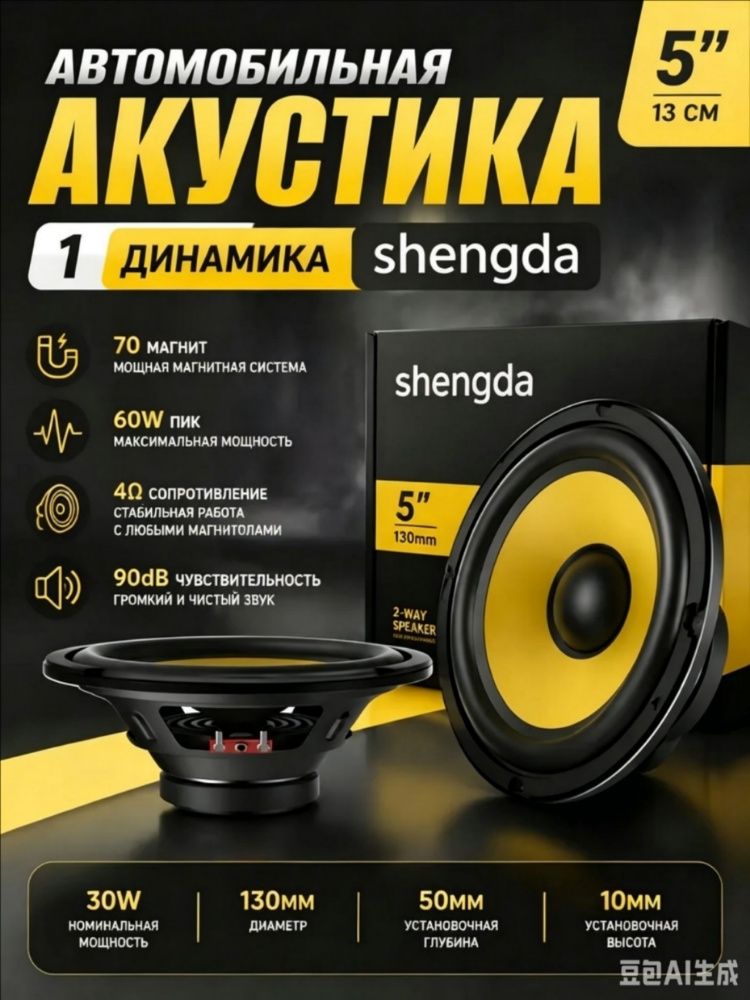 Колонки автомобильные, 13 см (5 дюйм.)