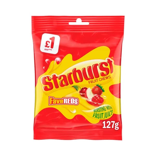 Жев.драже Starburst FAVEREDS FRUIT CHEWY 127гр