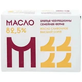 Масло сладкосливочное 82.5%, Братья Чебурашкины , 200 г 2 шт