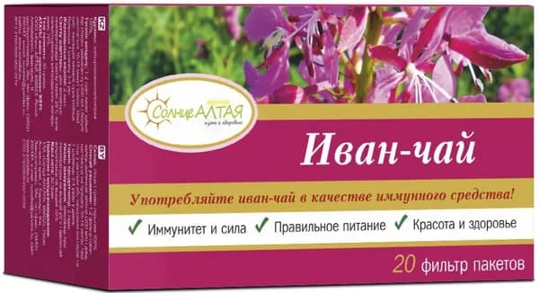 Чайный напиток Солнце Алтая Иван чай Кипрей, 20 пакетиков