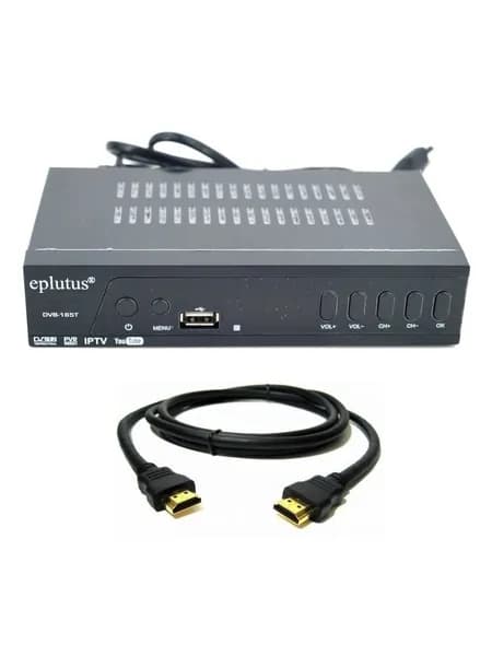 Цифровой DVB-T2 ресивер Eplutus DVB-165T + Кабель HDMI 1.5 м медный