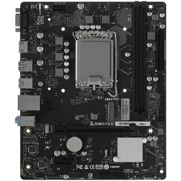 Biostar Материнская плата Biostar H610MHC 2.0 LGA 1700 2хDDR IV 1хM.2