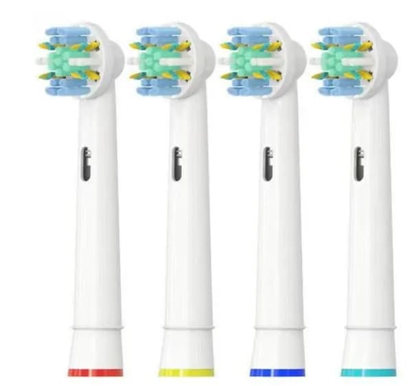 Сменные насадки Deep Clean SB-25A с защитными колпачками для электрических зубных щеток Oral-B (Braun), 4шт
