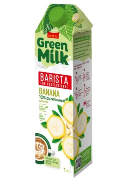 Напиток соевый Green Milk Barista банановый, 1л