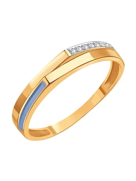 Кольцо серебряное женское 925 пробы с фианитами, KARATOV