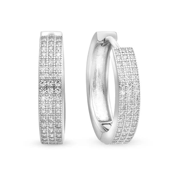 Серьги женские с цирконами серебро 925 пробы 585GOLD