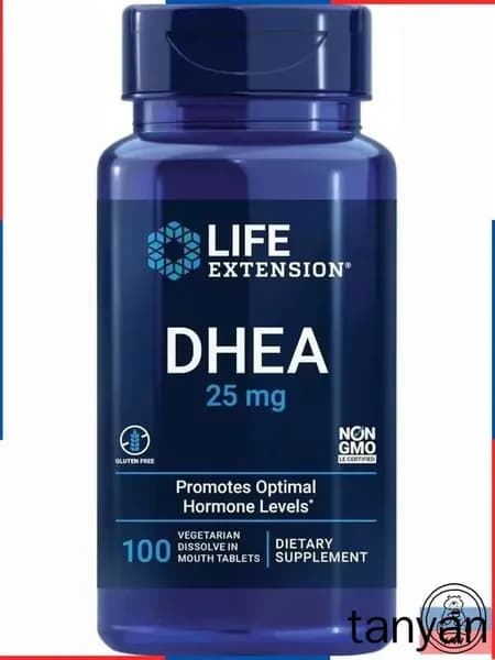 Life Extension DHEA 25 мг без ГМО, без глютена, вегетарианский 100 капсул