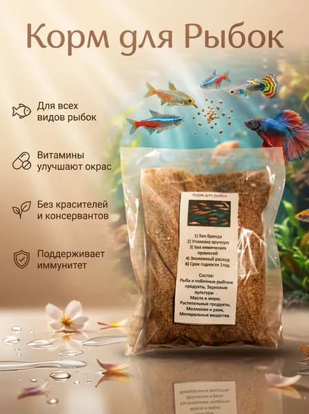 Универсальный корм для аквариумных рыбок. 30 гр