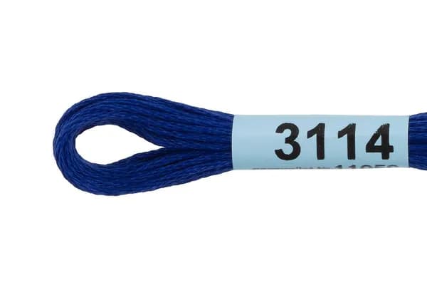 Мулине GAMMA нитки для вышивания 4 шт. по 8 м., 3114 синий