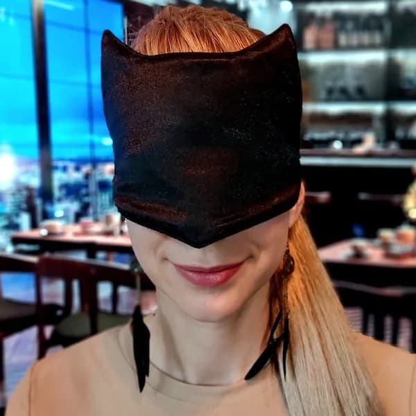 Маска мафия Пантера, черная маска бесшумная на резинке