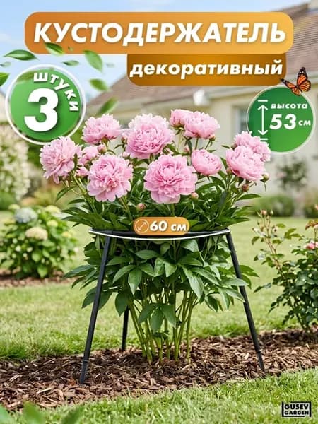 Кустодержатель садовый 3 шт. универсальный для цветов 60 см