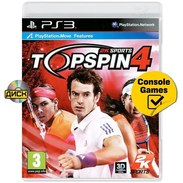 Игра PS3 Top Spin 4 для PlayStation Move (PlayStation 3