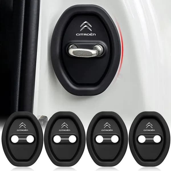 4 шт Citroen (Ситроен) черн силиконовый предохранитель двери автомобиля крышка