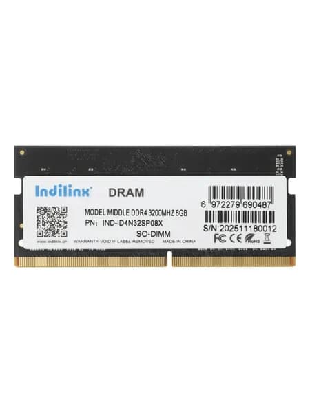 Indilinx Оперативная память DDR4, 3200 МГц, 1 x 8 ГБ (IND-ID4N32SP08X)
