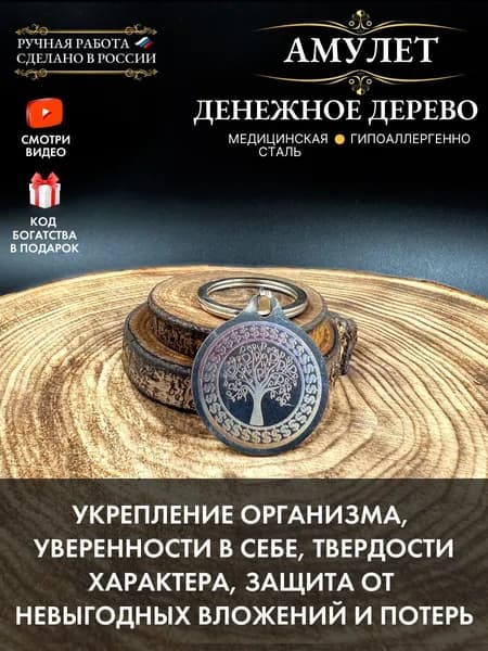 Амулет Денежное дерево, талисман на удачу и богатство