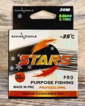 Леска -35С 30 м; 0.08мм /2,1 kg STARS