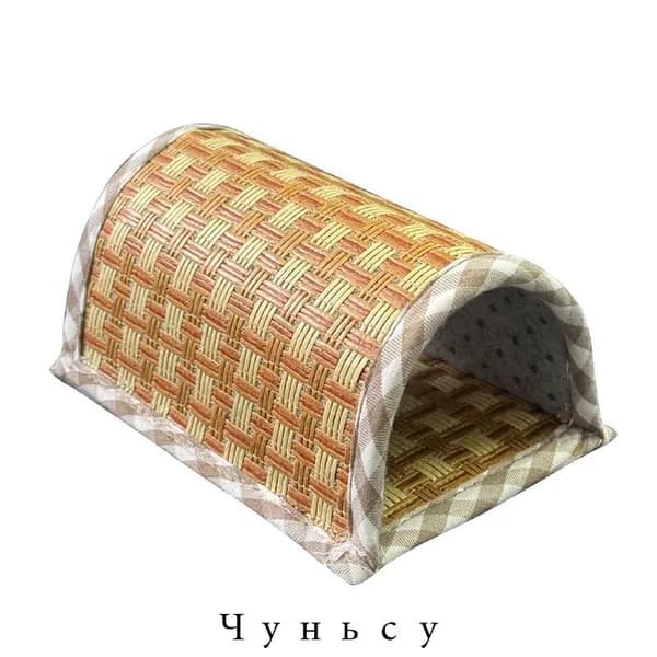 Домик для хомяков из натуральной соломы для охлаждения летом