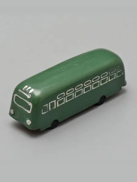 Антикварная детская игрушечная машинка "Трамвай", пластмасса, 1950-е гг., СССР