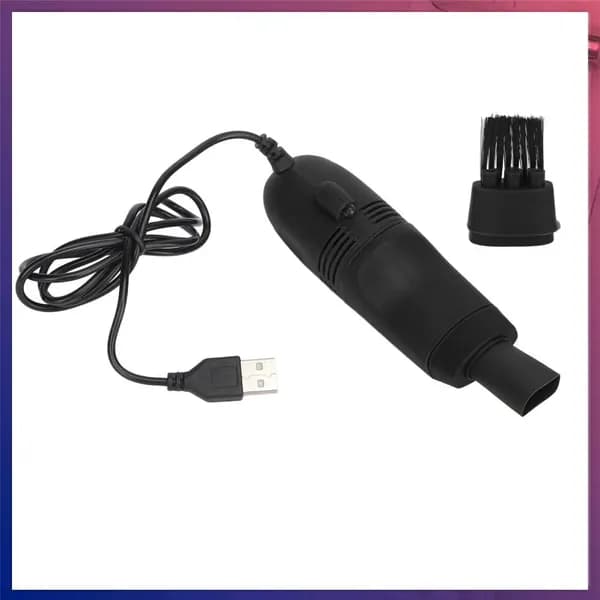 Мини пылесос для клавиатуры, с USB зарядкой, для дома и офиса, мощная всасывающая сила черное