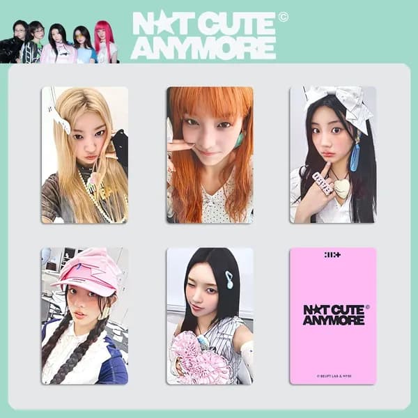 ILLIT Карточки NOT CUTE ANYMORE k-pop карточки коллекционные 5.4*8.6cm 5 шт