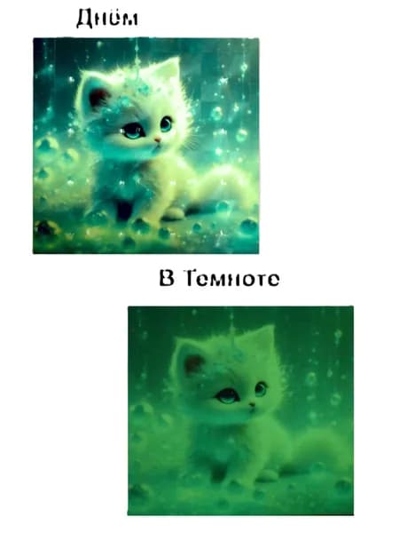 Магнит на холодильник 3D светящийся в темноте.