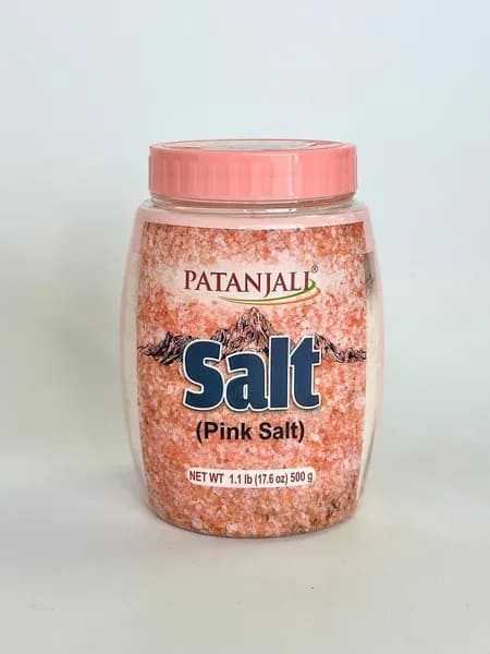 Гималайская розовая соль Pink Salt Sendha Namak Patanjali Патанджали, 500 г, Индия