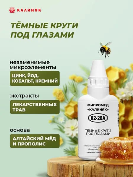Фипромед Калиняк К2-20А: Тёмные круги под глазами, 50 мл