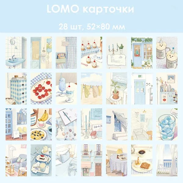Kawaii набор LOMO карточки в корейском стиле 28 шт мини-открытки для скрапбукинга декора и записей