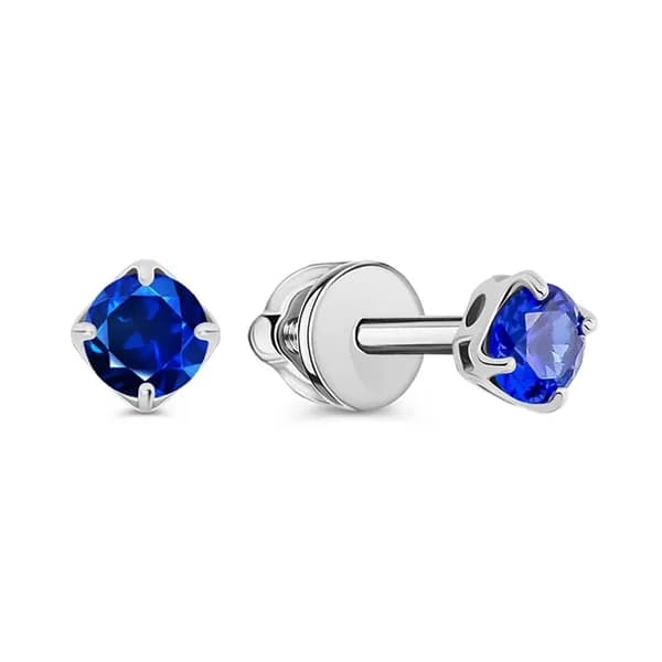 Серьги женские с фианитами серебро 925 пробы 585GOLD