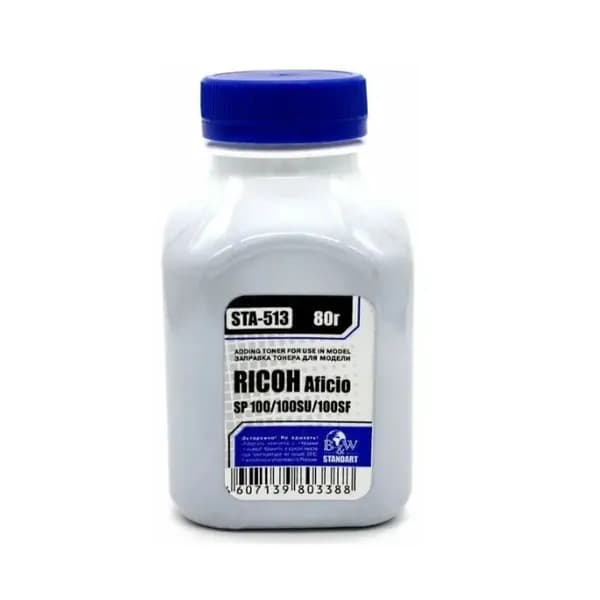 Тонер для принтера Black&White, 80г, черный, STA-513