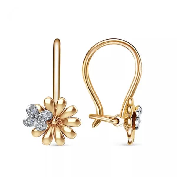 Серьги детские из золота