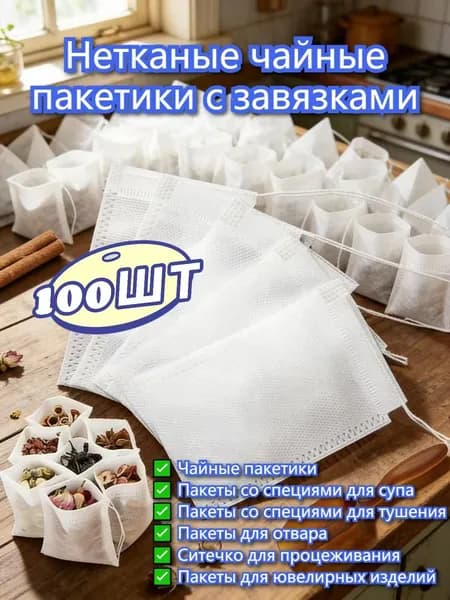 Фильтр для чая 5x7 см, 100 шт